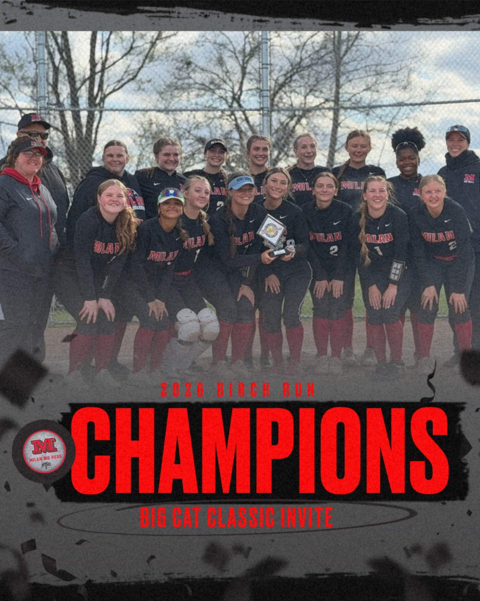 MilanBigRedsAD's tweet photo. These ball players when to Birch Run this weekend and won the Birch Run Big Cat Classic in dominating fashion.

G1: Milan over Birch Run, 18 - 3
G2: Milan over Rochester, 11 - 2
Championship: Milan over Hillman, 17-2 https://t.co/GNLysmTzvV