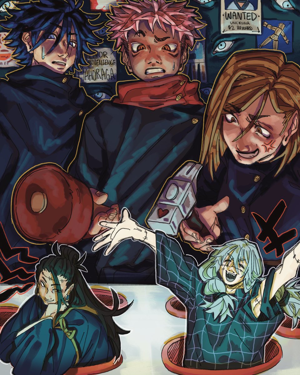 NYANGOG1's tweet image. whackamole #jjk #jujutsukaisen