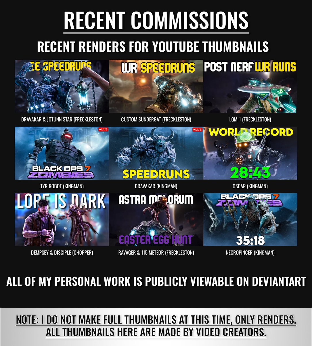 OfficialWiel's tweet photo. Some of my recent commission renders I've made.

CC: @Freckleston63 @KingmanTV_ @TheCh0pper https://t.co/Gw4rbvWu87