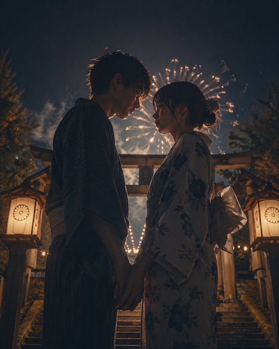 wd01x2oa's tweet photo. Array.Ver.伍 伍
title
神社で手をつなぐ恋人

音だけが、近い。
頬は赤いまま。
慣れない手つきで...
触れた指先は、
ぎこちない。

#aiart #異端タロット #OriginalsDsl
#BALANCEBREAKER https://t.co/F3QxlmsOPQ