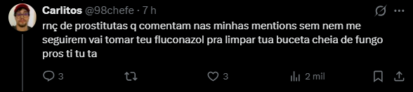 a gente ta normalizando demais viado misógino