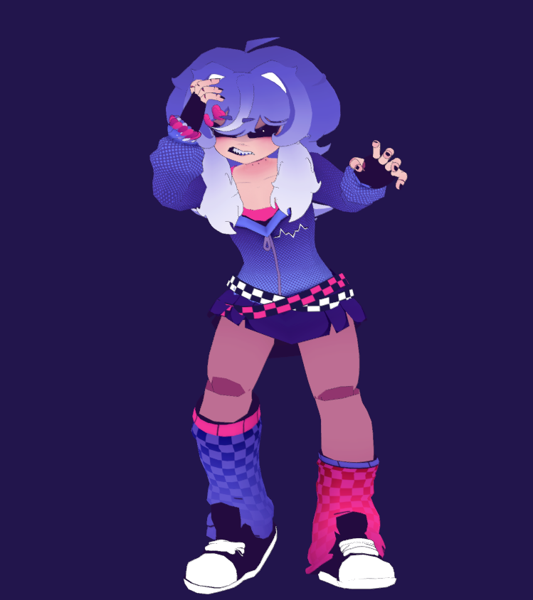 NOTLorenZside's tweet image. remade my ocs model &amp;amp; lowk i think im finnaly developing my own style 👀

#blender #3dmodelling #originalcharacter #oc