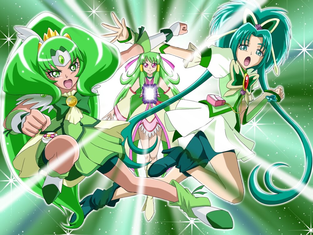 みどりの日なので緑のプリキュア再掲。青緑は緑にあらず(過激派) 
