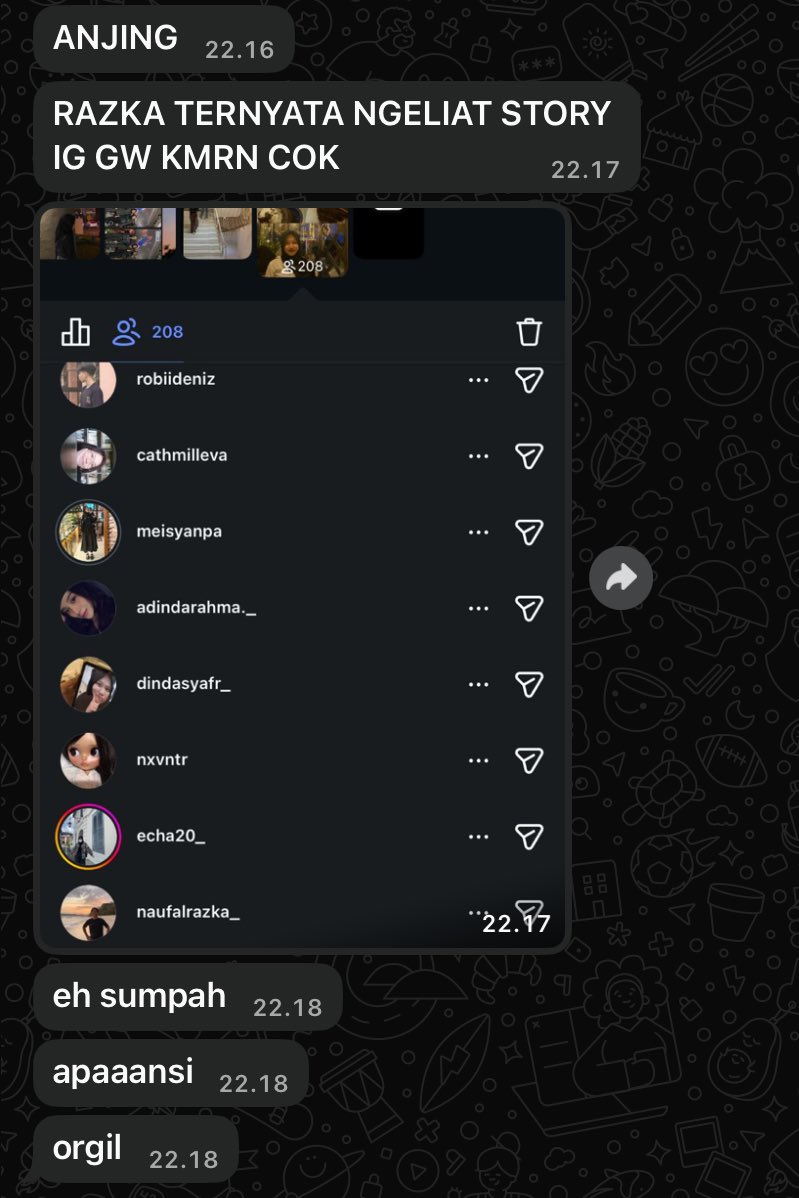 folkloreehoran's tweet photo. jujur udh rada keganggu dan risih bgt wkkwk gua yakin itu bkn razka tp gua jg gamau nuduh, cmn tolong dong kalo emg mau ngestalk mainnya yg rapih, pake akun gadungan kek bodong kek gua jg gabakal lgsg suudzon kok🙏🏻 kalo begini jd berasa dipantau dan gua jg jadi TAU kl distalk https://t.co/xbSOud6vmC