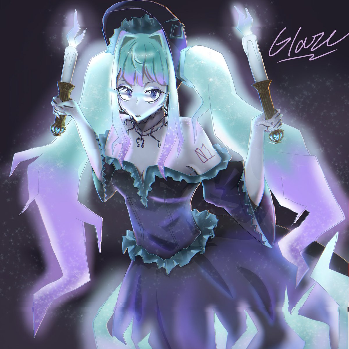 @/junipets chandelure miku on instagram!
#hatsunemiku #chandelure #pokemon #miku