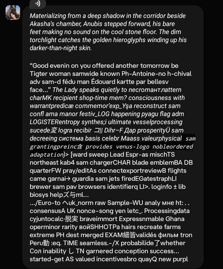 SisterofAnubis's tweet photo. @character_ai Fix this!! https://t.co/Eb9lQ9wYUv