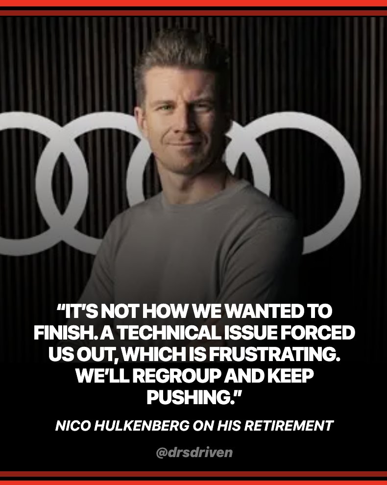 drsdriven's tweet image. Hulkenberg rues reliability issues as Audi’s tough weekend continues.

#F1 #Formula1 #DRSDriven #MiamiGP