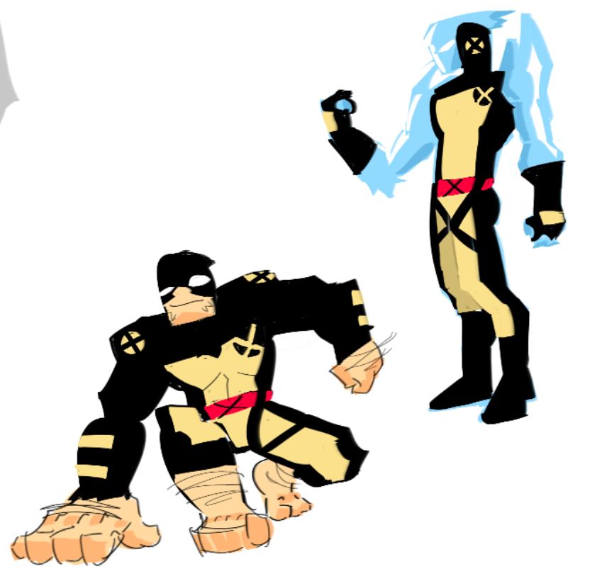 Laddu1712's tweet image. more xmen designs with beast, iceman, angel and logan #xmen #xmen97 #marvelcomics #MarvelRivalsArt