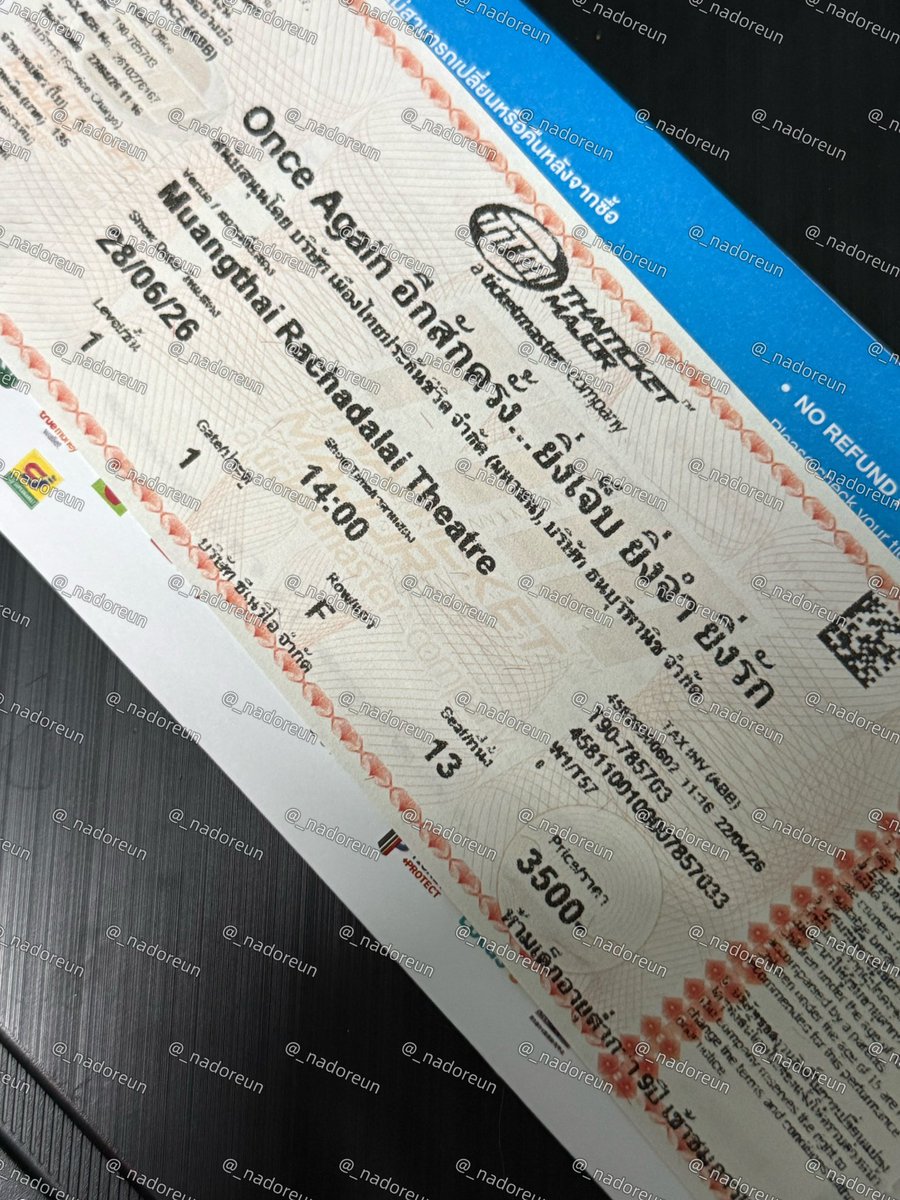 _nadoreun's tweet image. WTS | ขาย
บัตรละครเวที #onceagain 
รอบวันที่ 28/06 | 14.00 น. เนื่องจากติดธุระไม่สามารถไปได้แล้วค่ะ🥹
โซน c1 แถว F
ราคา : 3000 บาท 
สามารถนัดรับ จ่ายตอนรับบัตรได้ นัดรับได้ตามแนวรถไฟฟ้าสายสีลม,สยาม,ไอคอนสยามค่ะ 
#ONCEAGAIN #อีกสักครั้ง
#Euroyotsawat #ยูโรยศวรรธน์