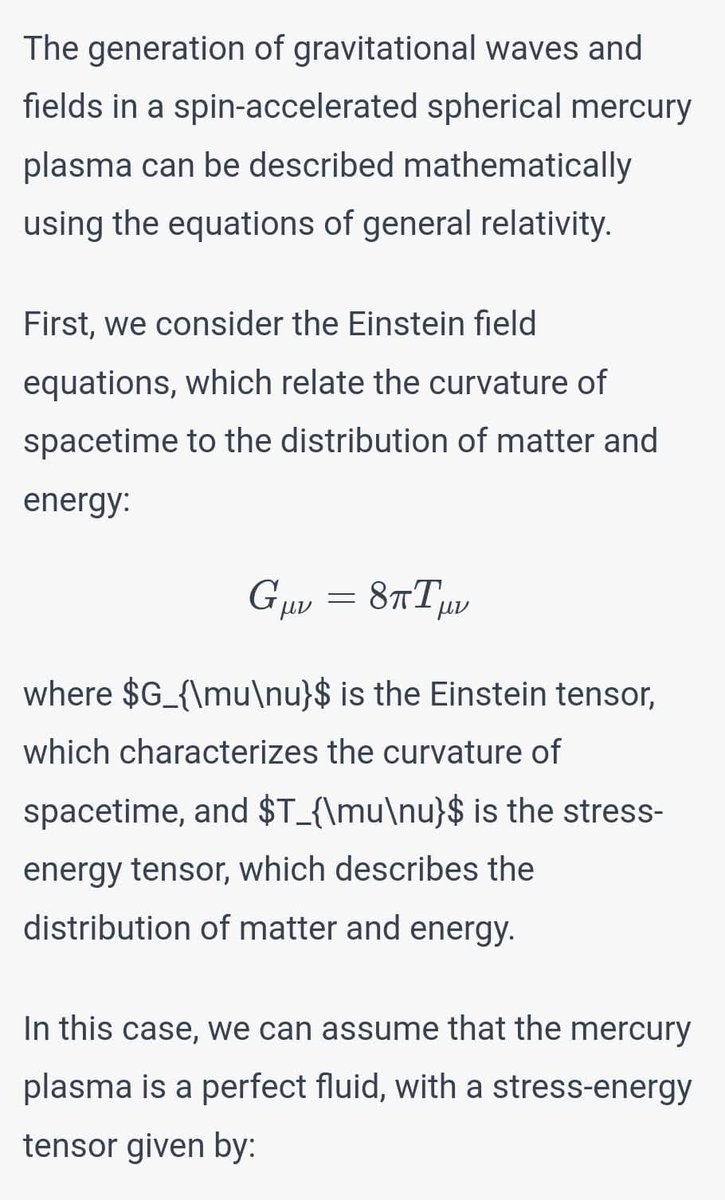 Moth3693's tweet image. Documents and formula for generation of gravitational waves fields. Mix of mercury and plasma for stable reaction. #plasma #fusion #AdvancedTechnology