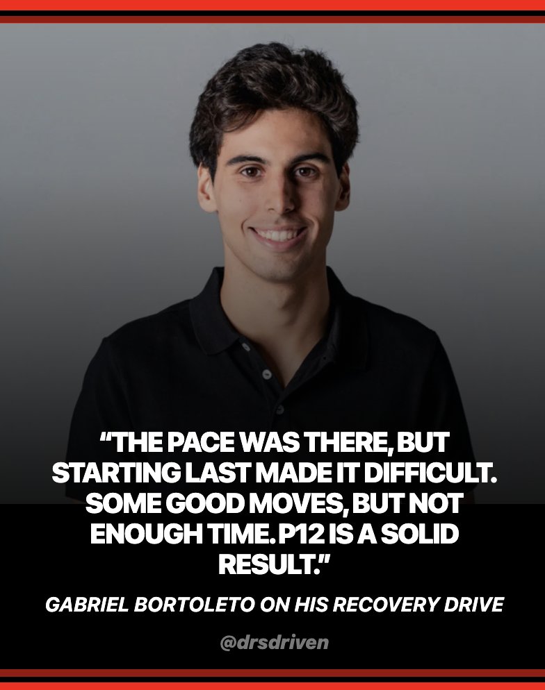drsdriven's tweet image. Bortoleto recovers well from the back in a difficult weekend for Audi.

#F1 #Formula1 #DRSDriven #MiamiGP