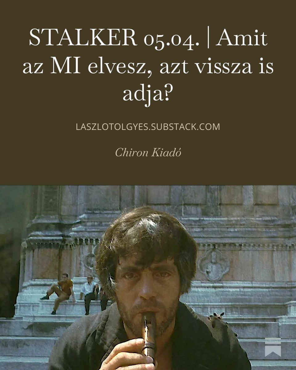 STALKER 05.04. |  Amit az MI elvesz, azt vissza is adja?

laszlotolgyes.substack.com/p/stalker-0504…

“Il n'y a pas de hors-texte.”

#STALKER