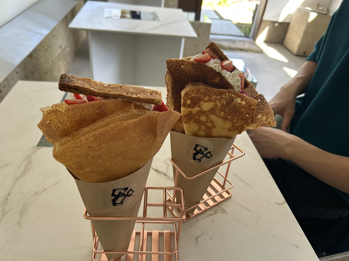 今日は甘いものしか食べてない！
秋保のドデカクレープ