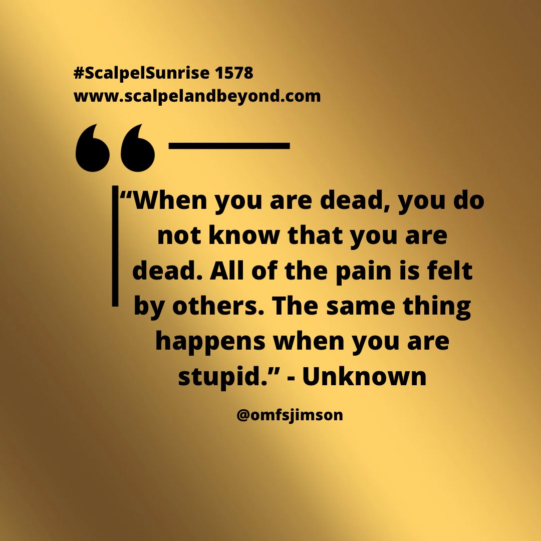 omfsjimson's tweet photo. “When you are dead, you do not know that you are dead. All of the pain is felt by others. The same thing happens when you are stupid.” - Unknown

Sometimes the hardest person to see clearly is yourself.
Stay aware. Stay humble. Stay growing.

#ScalpelSunrise #MindsetMastery #SelfAwareness #LifeLessons #Resilience #PersonalGrowth #dailywisdom #TFTD