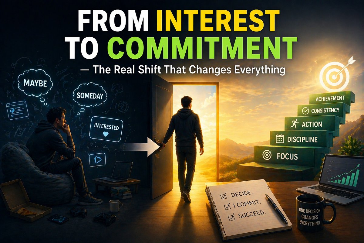TimeAndGoalGuru's tweet image. एक सवाल अपने आप से पूछो:
क्या आप genuinely committed हो… या सिर्फ temporarily interested हो?

अगर ये सही लगता है… तो आपको ये पढ़ना चाहिए 👇
vsjgrowthhub.com/blogs/From-int…

Sanjay Kumar Agarwal
Growth Accelerator Coach
TEDx Speaker &amp;amp; Author

#Commitment #Focus #SelfDiscipline