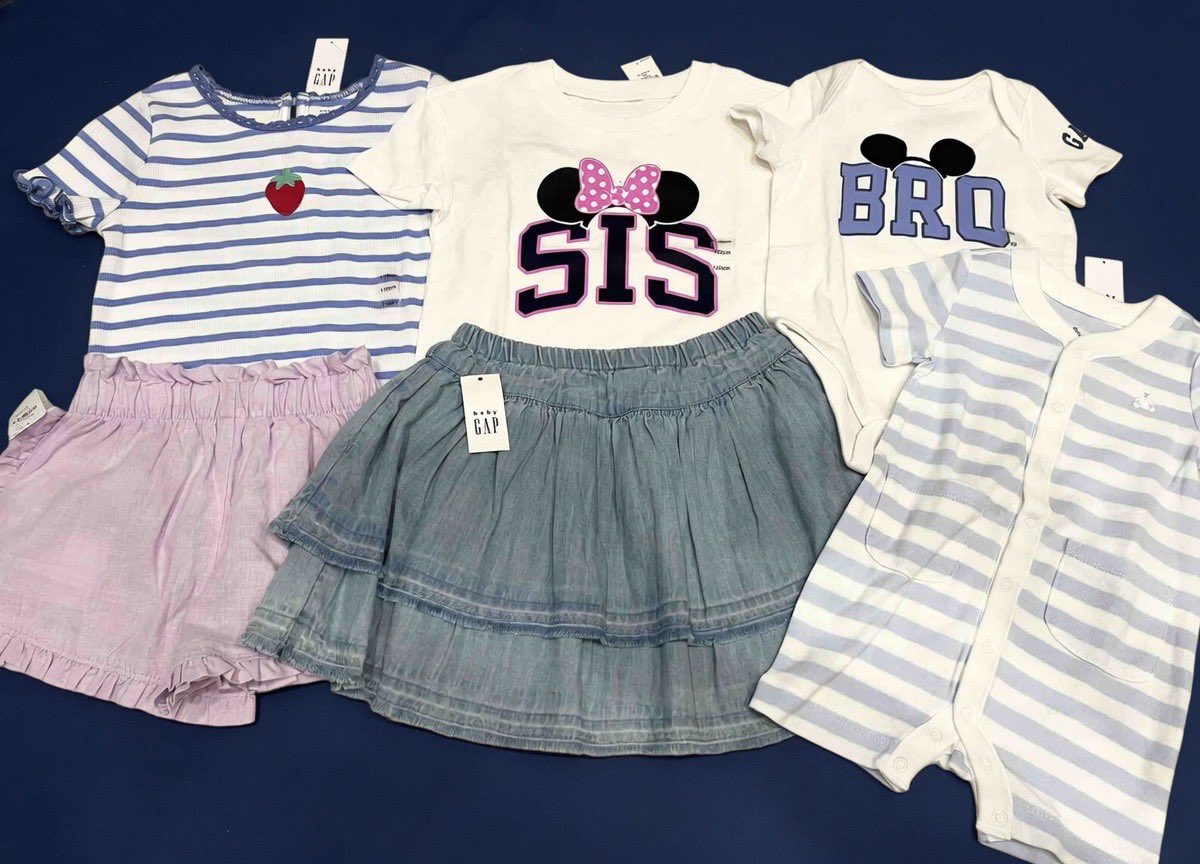 aimi129131's tweet photo. GAPで娘とベビーのお洋服を購入🧸💙
セールと誕生日クーポンでお得っ！
2万円弱ですべて購入できました〜☺️
GAPのドレスほんとに可愛い🥰 https://t.co/lM4IB2VxGy