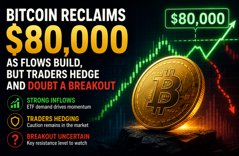 CryptoSiam5's tweet photo. $BTC back above $80K 

Flows are building and buyers are stepping in, but the market still looks cautious.
Hedging is rising and traders aren’t fully convinced this is a real breakout.
Could go either way from here 

#Bitcoin #Crypto https://t.co/eOIHA56iiv