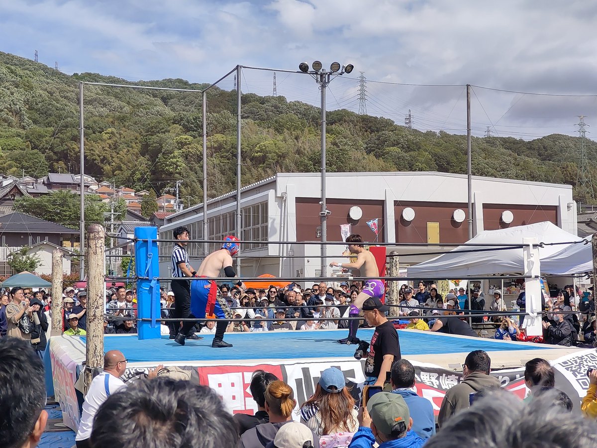 Neo_Kyoto's tweet photo. 野崎プロレス、第一試合開始いいぃん！ https://t.co/RFswJTAZ36