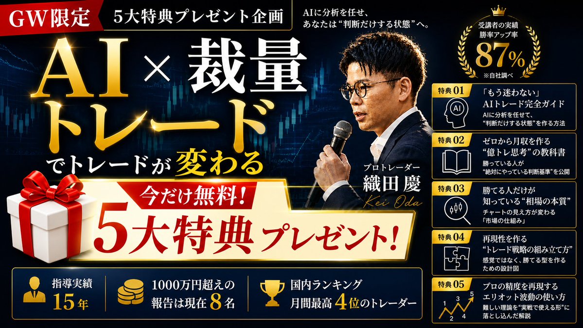 織田慶 | AI×裁量トレーダー tweet media