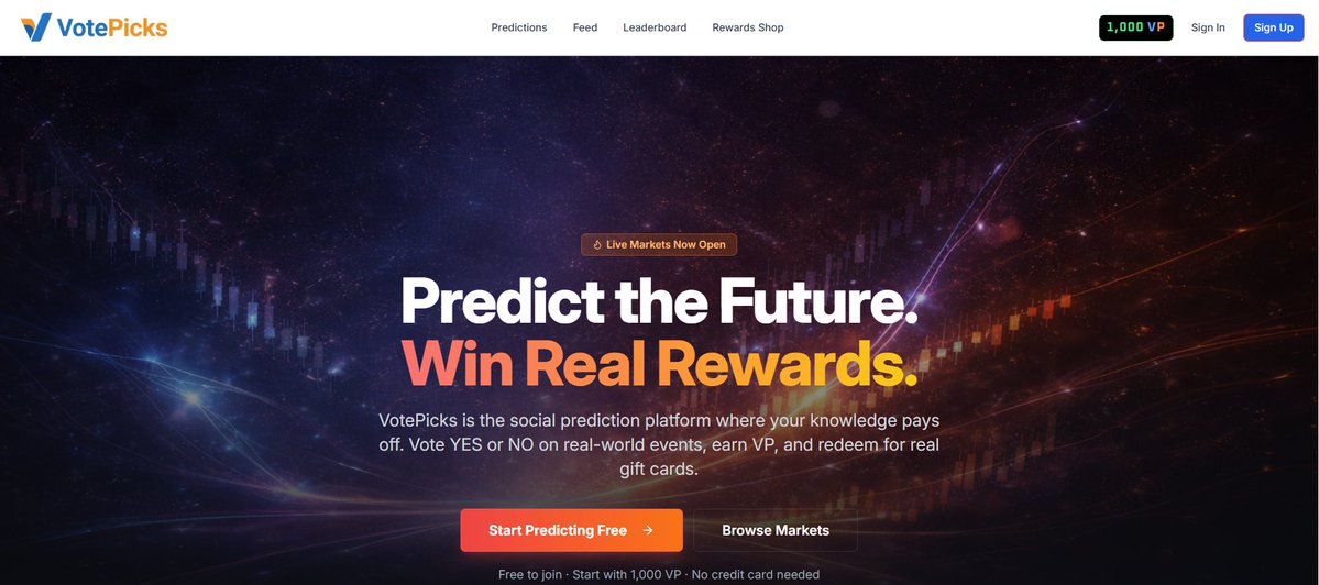 VotePicks's tweet image. VotePicks.com - is now officially listed for sale on Flippa ( flippa.com/12842619-votep… ) - Read about the potential of this domain. Starting bid only $2 with a very low reserve price

#kalshi #polymarket #business #technews #tech #PredictionMarket #BusinessOpportunity