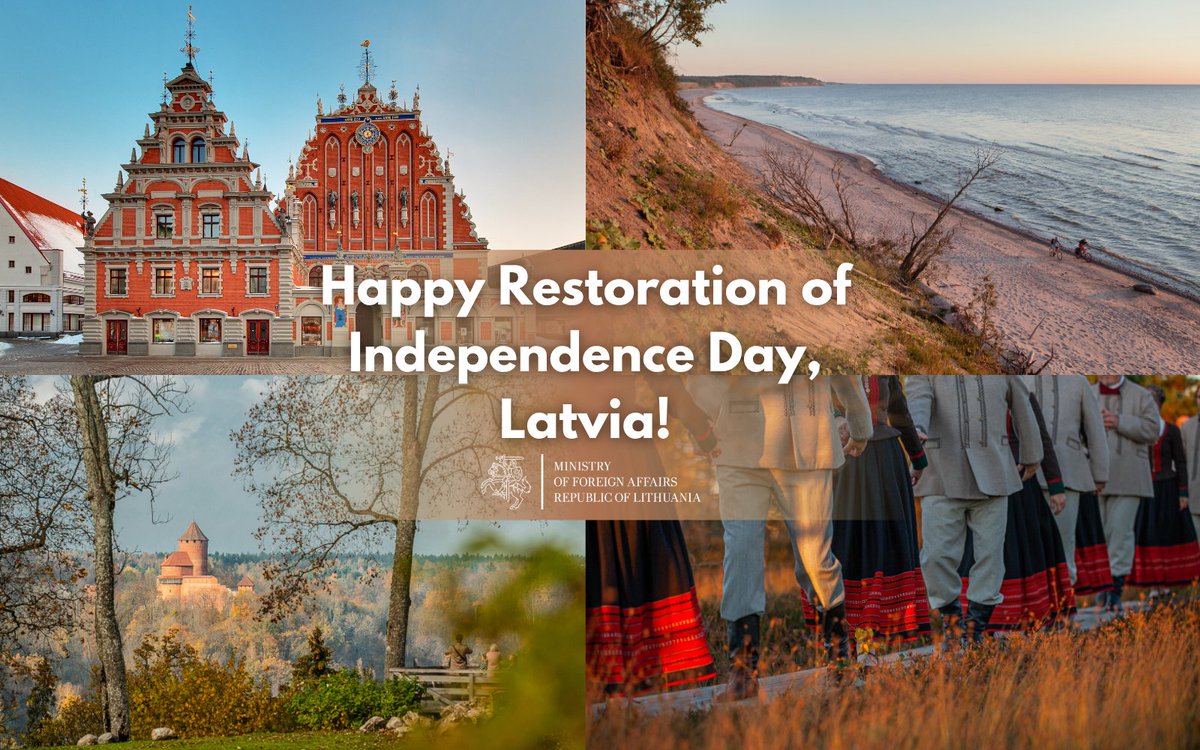 Warmest wishes to our Latvian friends on the Day of Restoration of #Latvia's Independence! Our nations stand united in history, values, and friendship. Kopā esam stipri! 🇱🇹🤝🇱🇻