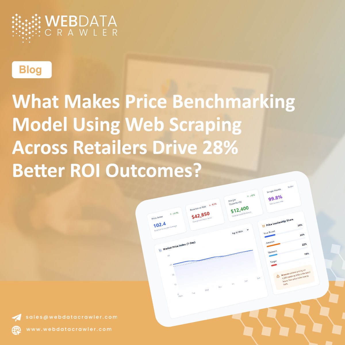 Webdatacrawler's tweet image. 📈 Price Benchmarking Model

Compare pricing across retailers using scraped data to identify gaps and optimize your strategy effectively.

🔗 webdatacrawler.com/price-benchmar…

#PriceBenchmarking #PricingStrategy #Analytics #DataDriven #CompetitivePricing