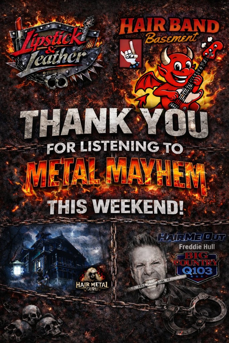 lipstickNL13's tweet image. #GlamMetal #80sHairBands #ThrashMetal #SleezeRock #lipstickNleatherRadio #stoic #TrickXIII @HBBasement @HairMetalGuru @FreddieH73
