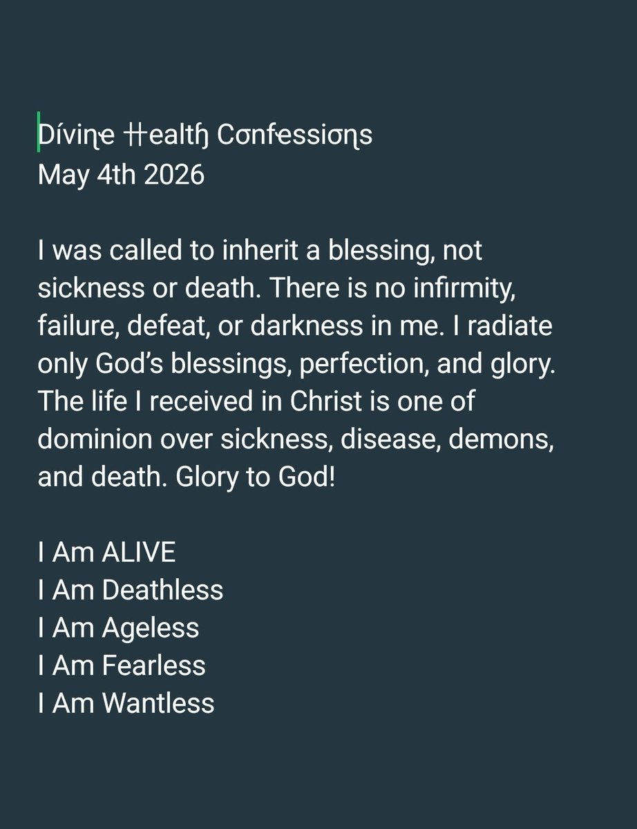 LadyAndrea_IO's tweet photo. #DivineHealthVoucher
The only daily dose without any side effects; guaranteed to work.
#GodsWordIsMedicine
#GodsWordIsTruthAndLife
#GodsWordNeverFails https://t.co/FiKg6tb6hv