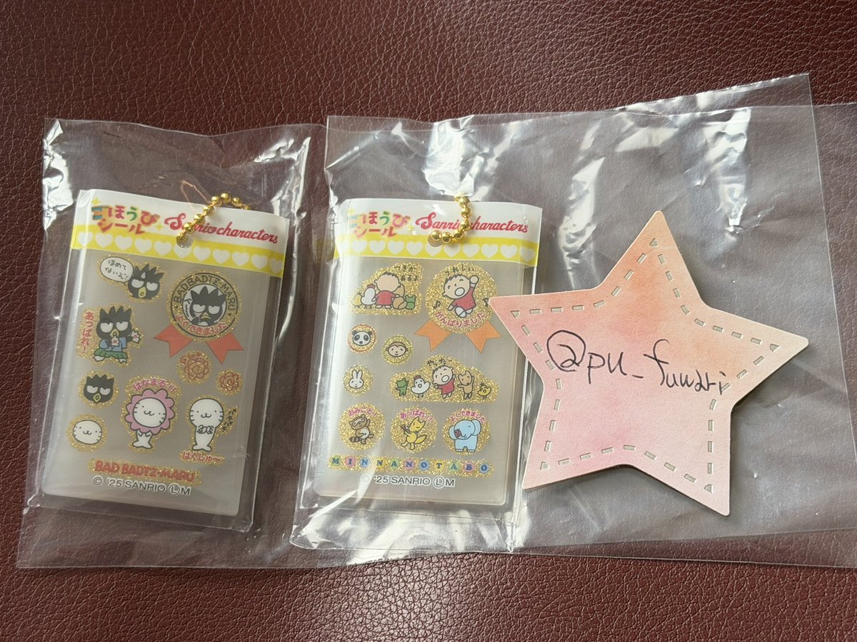 pu_fuwari's tweet photo. 【交換】サンリオキャラクターズ ごほうびシール風チャーム

譲：バツ丸、たあ坊
求：マロンクリーム

郵送希望です📮
お心当たりございます方がいらっしゃいましたら、お気軽にお声掛けください。 https://t.co/fcdvIROIl1