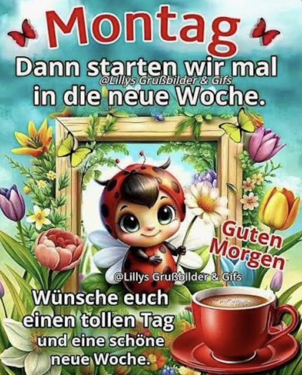 Guten Morgen meine Herzmenschen wünsche euch einen wunderschönen sonnigen Wochenstart. 🌸🍀🌺☀️🎶☕️🥰