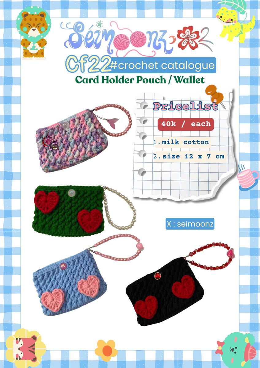 qinchecchi's tweet photo. [🔂+♥️ are really appreciated]
#CF22 Seimoonz’s Crochet🧶 catalogue for pick-up only!✨
Silahkan Mampir🫶🏻

⏰Deadline: 9 May 2026
📆Pick-Up: 16-17 May 2026, Day 1 + 2 (Saturday-Sunday)
📍Booth E48 “Cafe Ber-uang”

🔗Order here:
https://t.co/zR5lPTtwxd

#comifuro22 #cf22catalogue https://t.co/atNZkVw2Ga