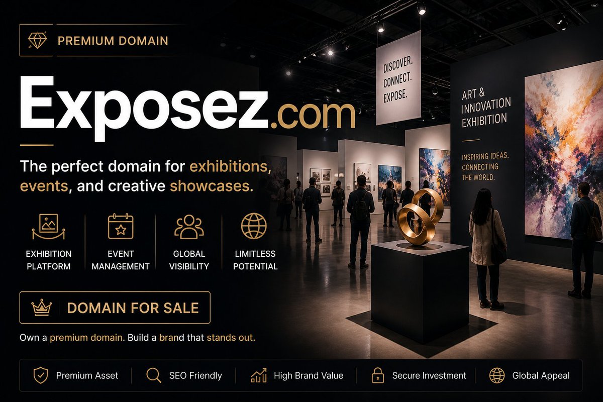 DomainStocker's tweet image. Get Exposez.com — ideal domain for exhibition platforms, galleries, and international art exposure. #domainforsale #domain #afternic