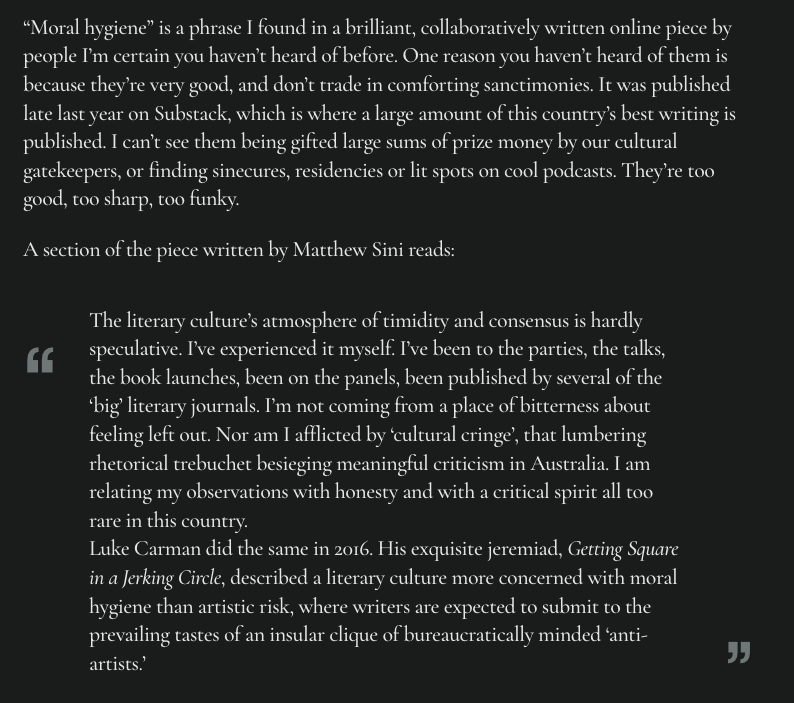 teo_ess's tweet photo. Got a nice shout out in The Monthly last week from Martin McKenzie-Murray
https://t.co/aLfgD9MryZ https://t.co/BMxlzMcqG1