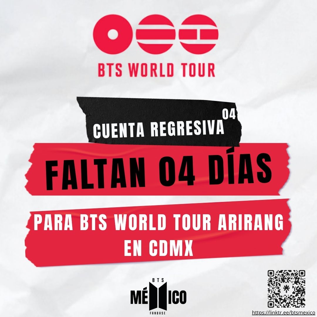 btsmexico_'s tweet image. Cuenta regresiva #ARMY 🙌💜 Cuéntanos, ¿ya tienes todo listo para el concierto? 

#btsworldtour #btsenmexico #armymx #BTSMexicoFanbase