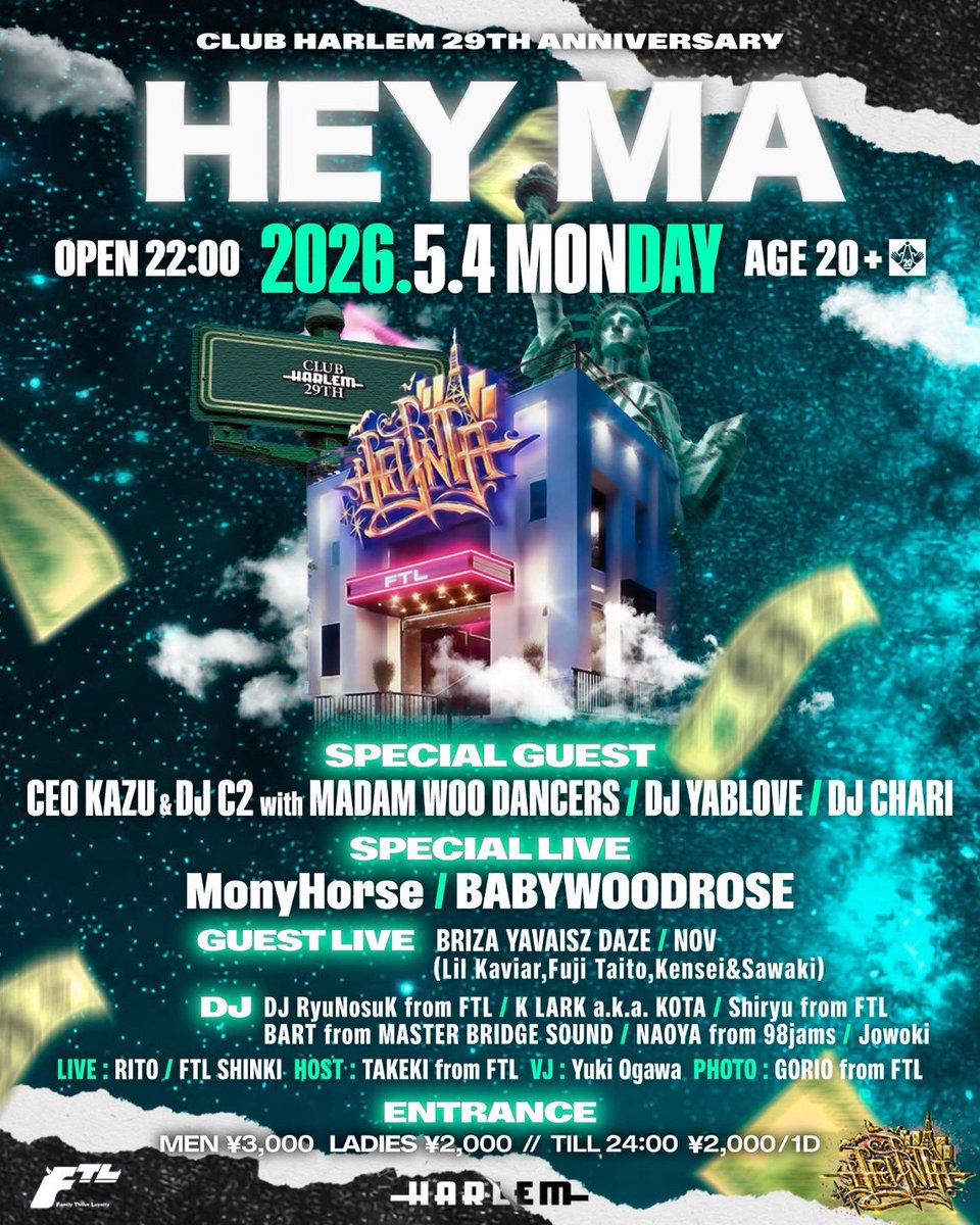 DJCHARI's tweet photo. Tonight 
“HEY MA”
@club_HARLEM c😎 https://t.co/bAse0Dmkxs