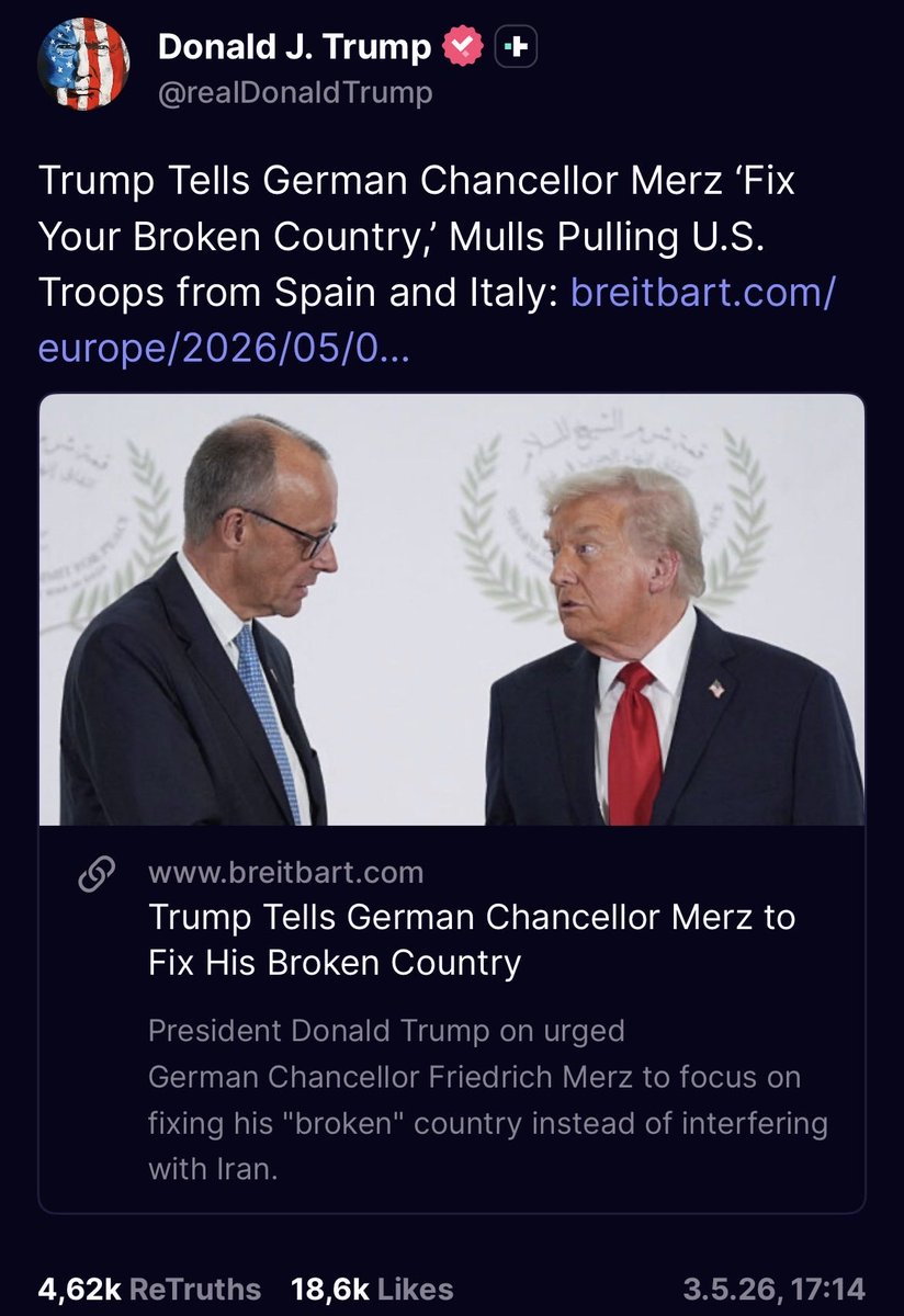 Übersetzungen von Donald Trumps Truth Social Posts tweet media