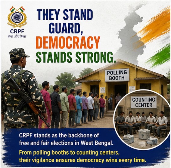 Radhika091786's tweet image. No compromise, only secure election counting.#CRPF

#CRPF_For_Peaceful_Elections 
#electionresult2026 
#HimantaBulldozedCongress #TheStatesmanMandate
Vijay 
#ElectionResults2026