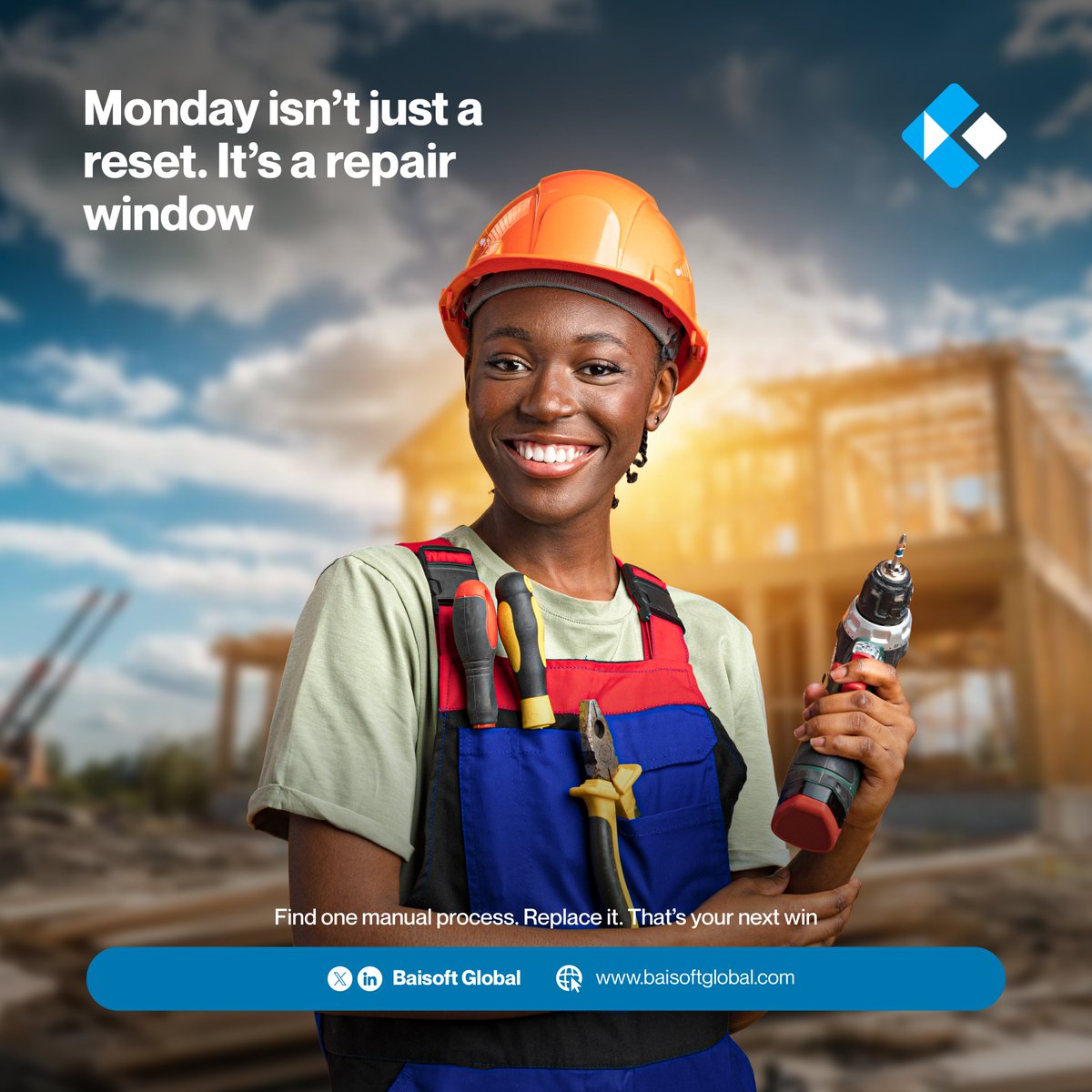 BaisoftGlobal's tweet image. Monday = fix what slowed you down last week.

Find one manual process. Replace it.

That’s your next efficiency win.

#MondayMotivation #Peracosoft #WorkSmart