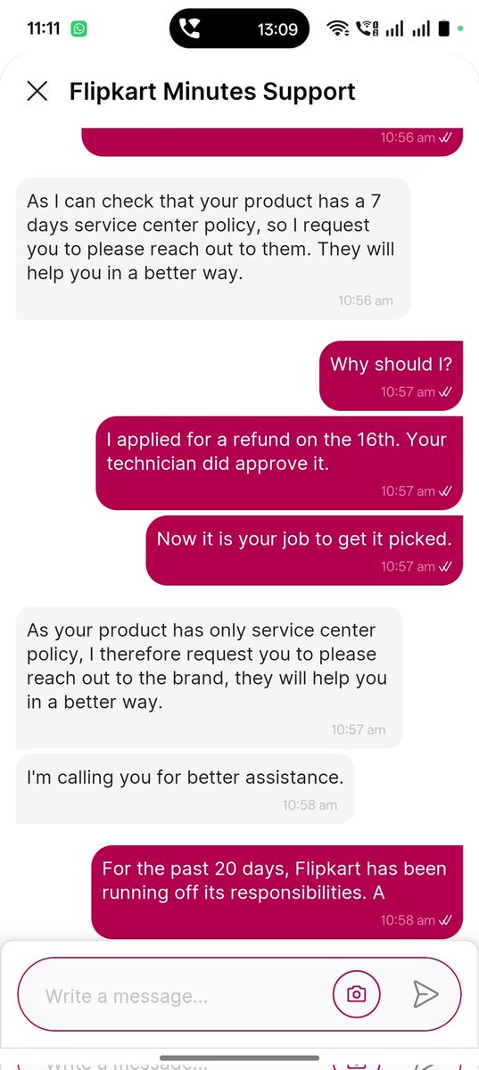 varma_aayush's tweet photo. Back to square one! 
Now, after 20 days, it's the brand's responsibility to help me with the refund. @flipkartsupport @Flipkart now wants to repeat the entire process with @POCOSupport 
Amazing! Passing the ball, eh?
@jagograhakjago https://t.co/S9ZPOav91F