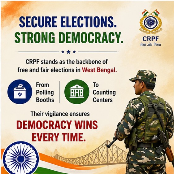 Radhika091786's tweet image. #CRPF stands guard for fair counting of votes.

#CRPF_For_Peaceful_Elections 
#electionresult2026 
#HimantaBulldozedCongress #TheStatesmanMandate
Vijay 
#ElectionResults2026