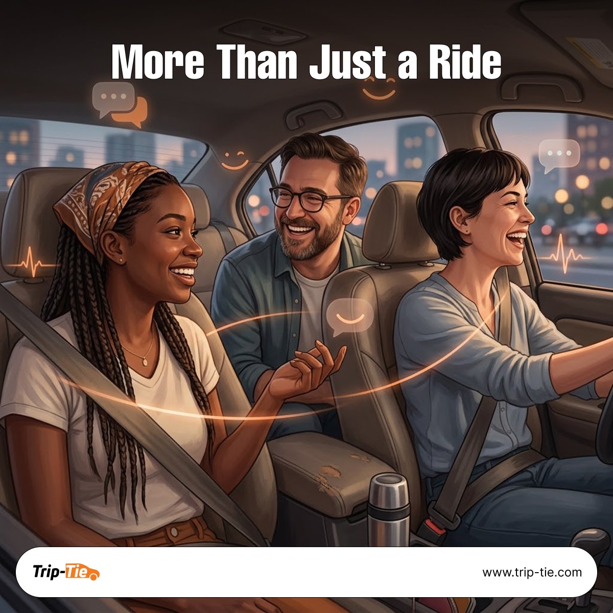 trip_tie's tweet photo. A commute can be more than travel.

It can be connection.
Not just a ride—an experience.

https://t.co/0osNnVVPsU

#TripTie #RideSharing https://t.co/Q2bz9GdtW3