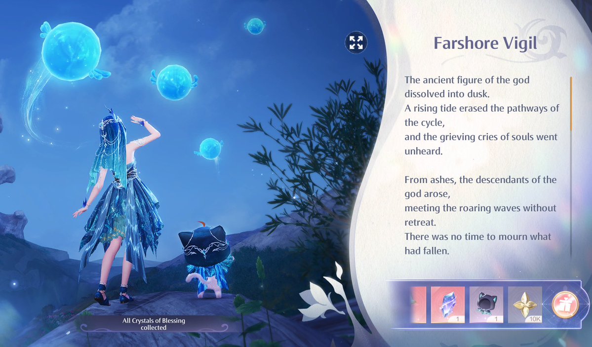 don’t forget to get momo a new cloak (dragon shade!) with the crystals of blessing !! 

#InfinityNikki #WhereAllSoulsReturn  #無限暖暖 #インフィニティニキ #인피니티니키