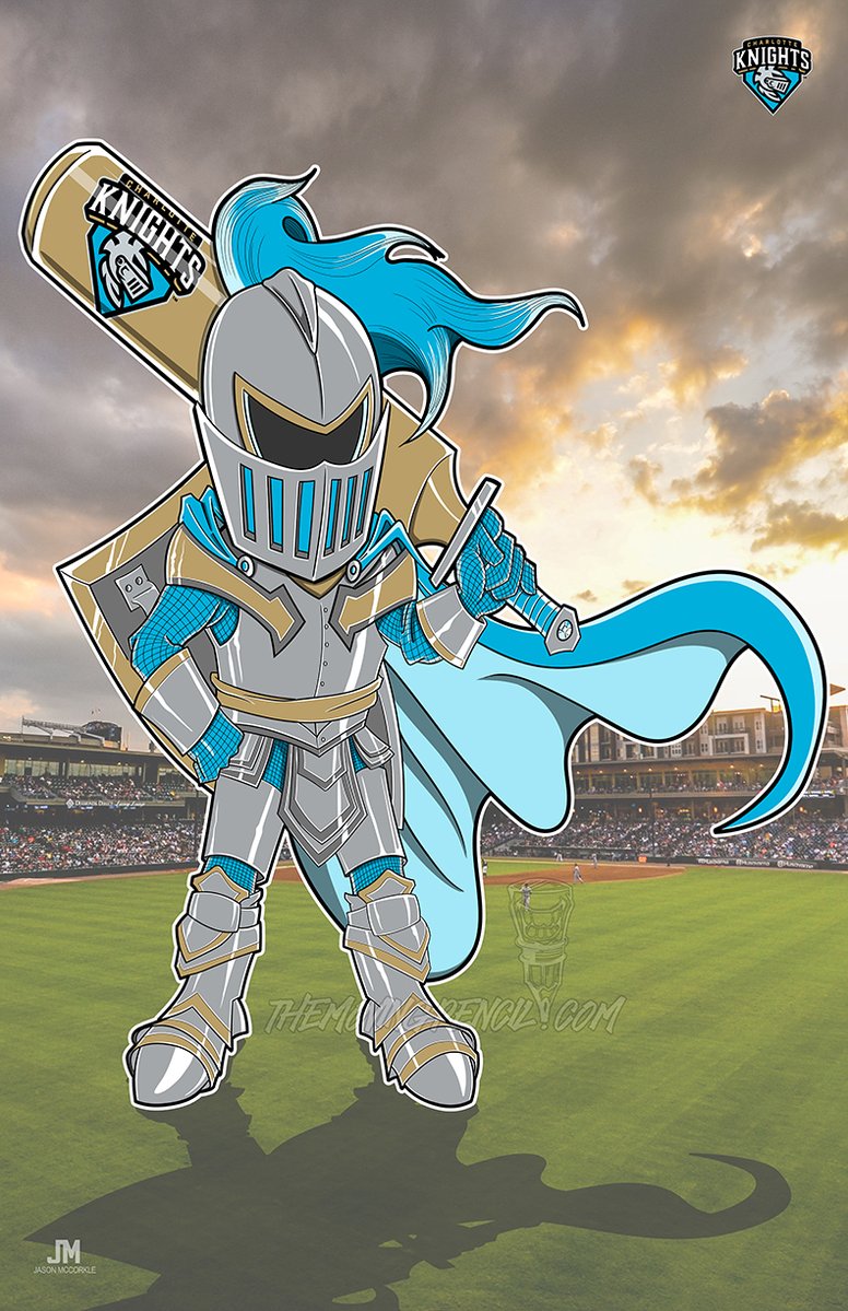 th3movingpencil's tweet image. @KnightsBaseball are featured my latest creation. I plan to create a caricature of Homer next! #CLTKnights #GoKnights