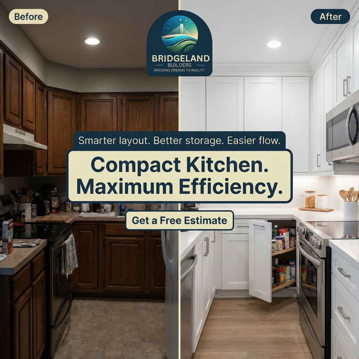 bridgeland58384's tweet image. Small kitchen? Big potential. 🛠️
We design spaces that improve storage, efficiency, and usability.

Request a free estimate:
design-transform-pro.lovable.app

#KitchenRenovation #HomeImprovement