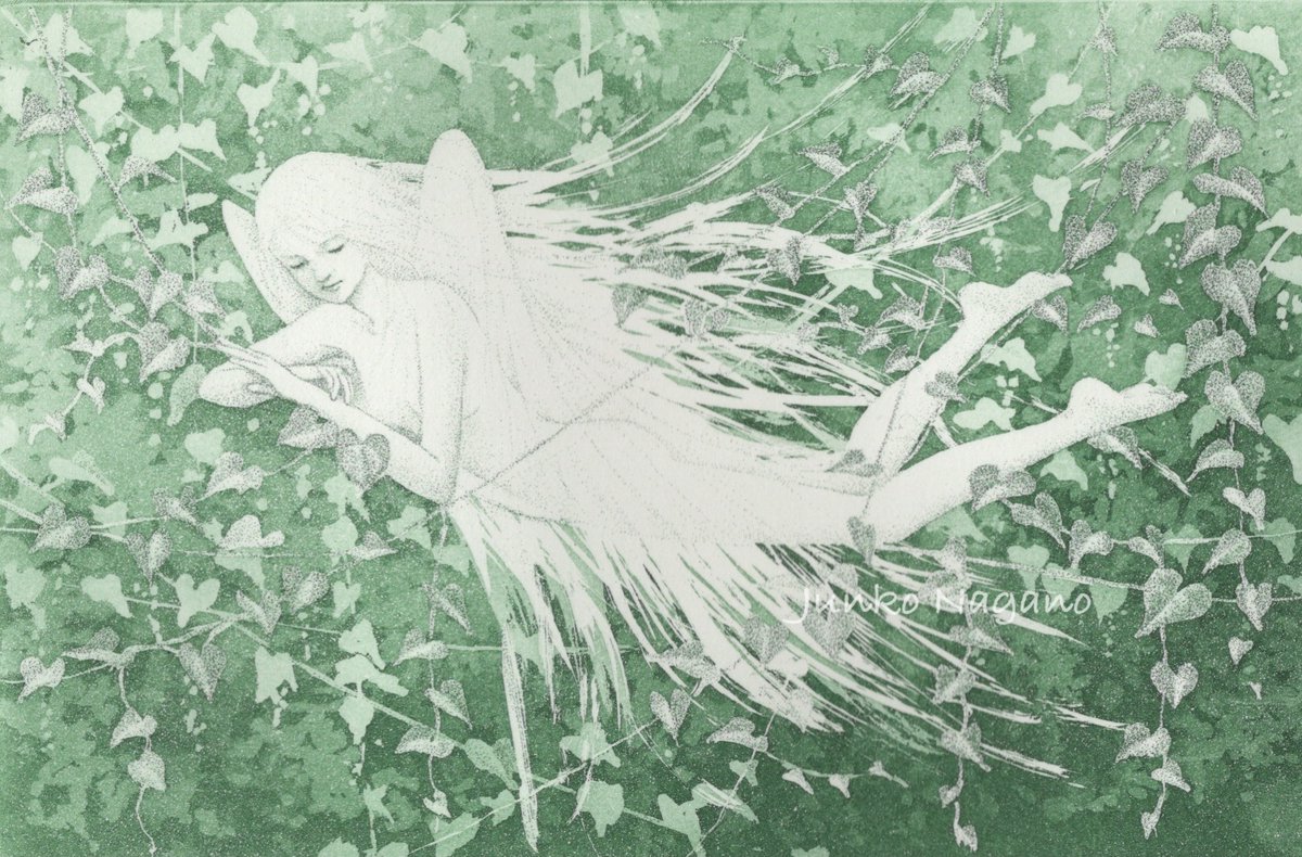 「こもれび」2016年制作
#銅版画
#みどりの日