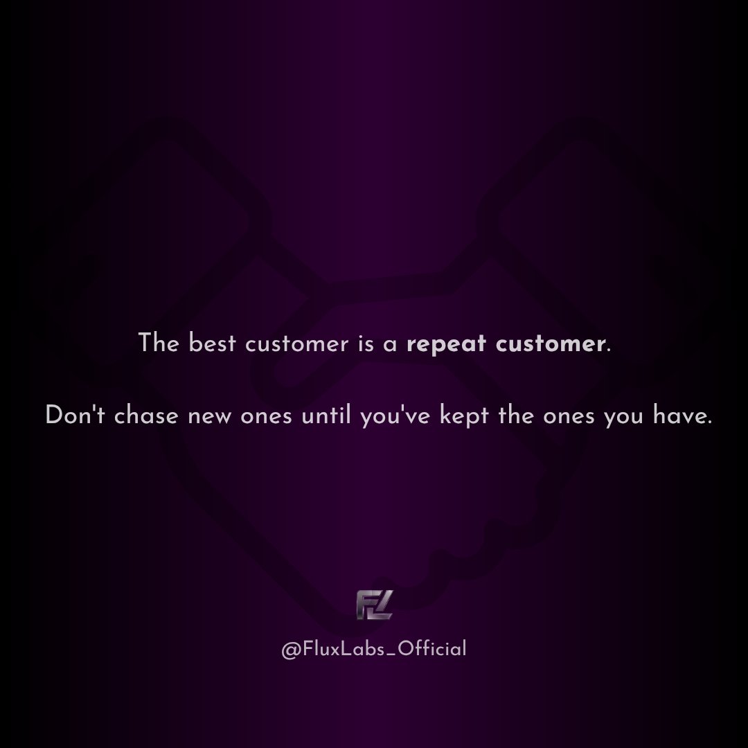 FluxLab_HQ's tweet image. Retain first. Acquire second.

#FluxLabs #CustomerLoyalty #RetentionFirst