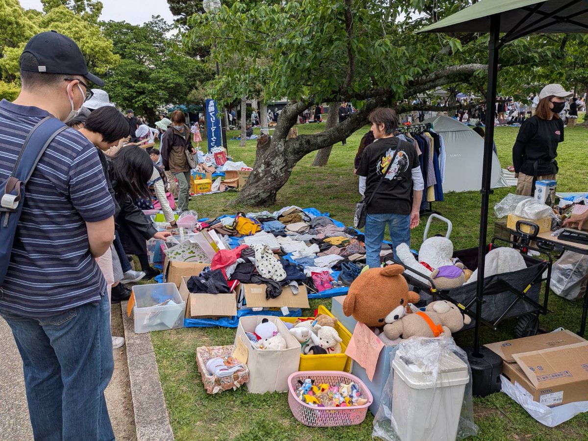 高槻ジャズストリートにてフリマ開催中です。楽しいイベントですよ～