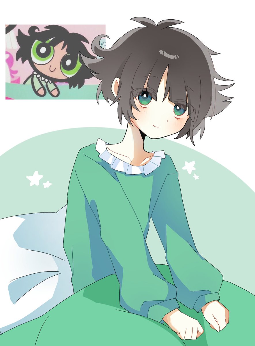 rikapppppp's tweet image. おおおおひさしぶりです。TikTokとディスコと鍵垢に引きこもってました。謝罪。
パワパフ再熱しました
寝起きバタ子です。⇩
 #PPG 
 #イラスト