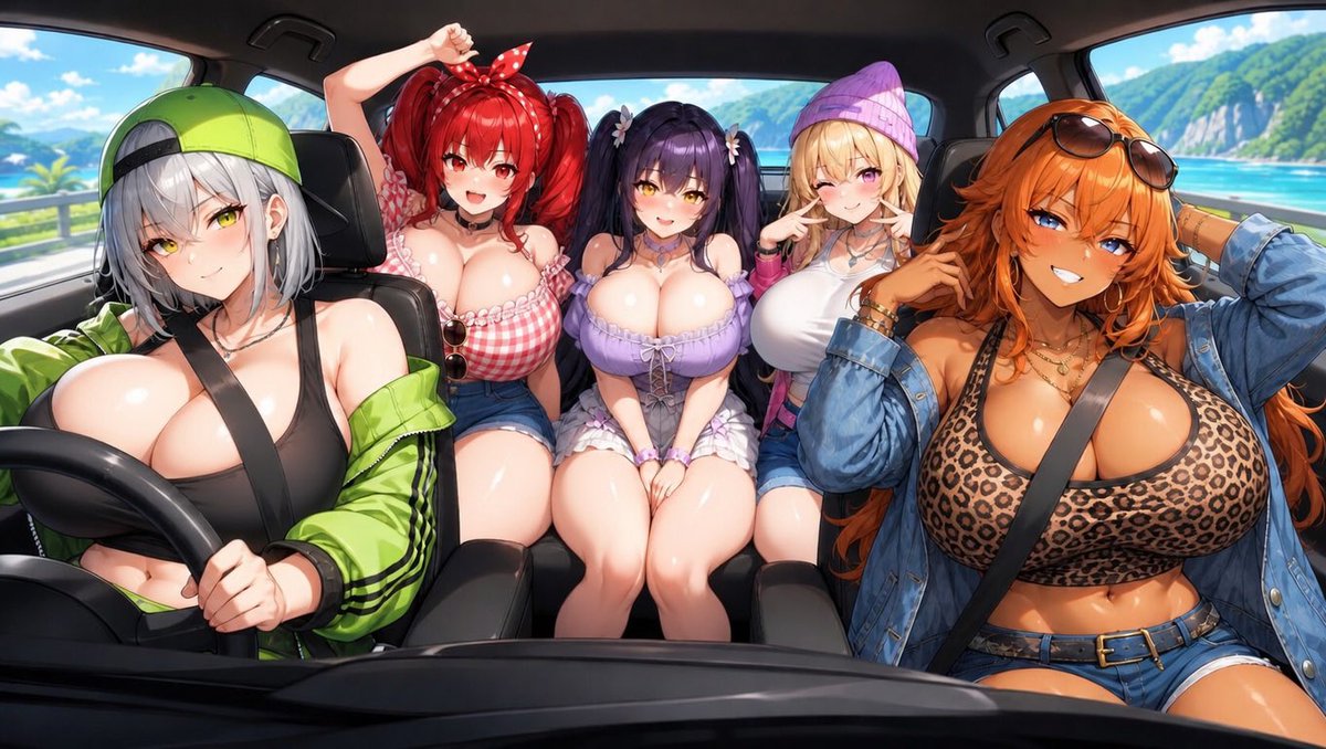 KamiMochif's tweet image. GWも3日目ですね
昨日電車移動だったうちの子たちですが本日はドライブ中🚗

#AIart #AIイラスト