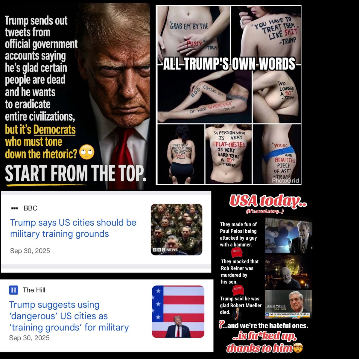 TrueVirgoEnergy's tweet image. #MAGA CULT Pedopublicans &amp;amp; their 34X Convicted Felon, Racist, War Criminal, Rapist, Pedophile god @realDonaldTrump keep ACCUSING the "LEFT" of posting Violence Inciting Rhetoric while turning BLIND Eyes to Pedophile Shitzhispants Hateful, Vulgar, Violent rhetoric.
#Hypocrites